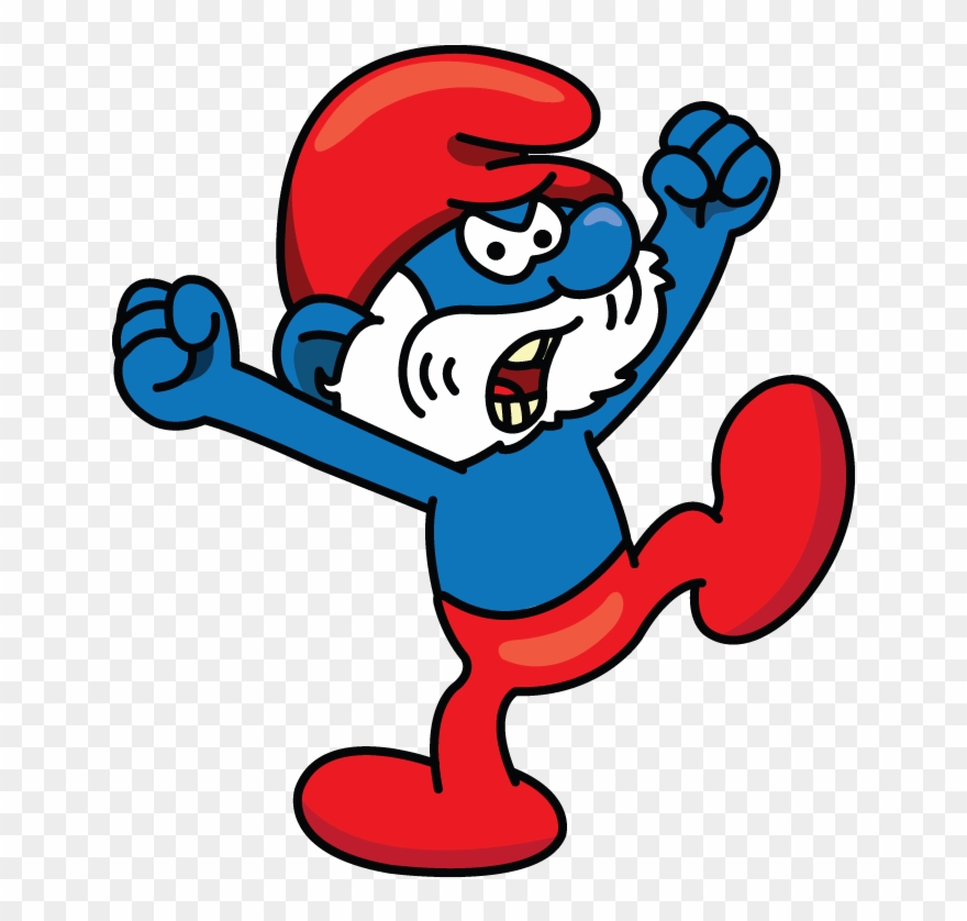 How To Draw Papa Smurf From The Smurfs, Cartoons, Easy - Papa Smurf Transparent Clipart