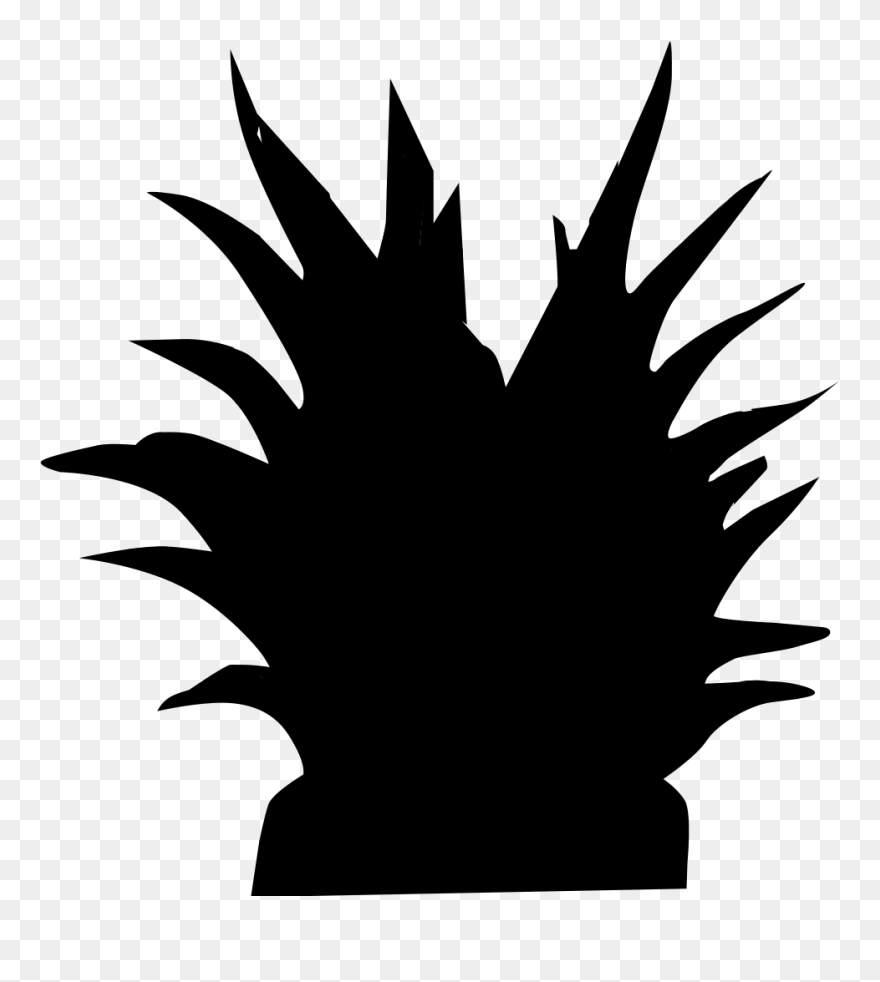 Plant Silhouette Clip Art - Plant Silhouet - Png Download