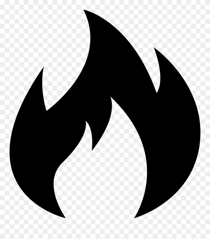 Image Library Flame Png Icon Free - Flame Png Black And White Clipart