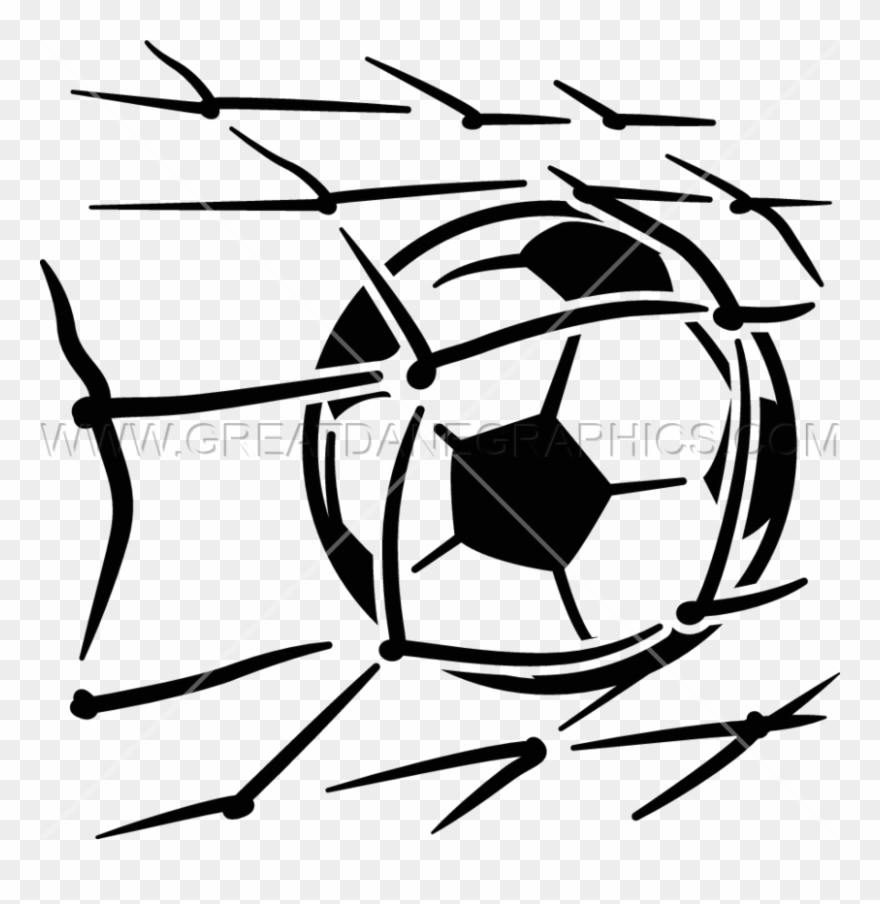 Soccer Ball In Net Clipart - Png Download