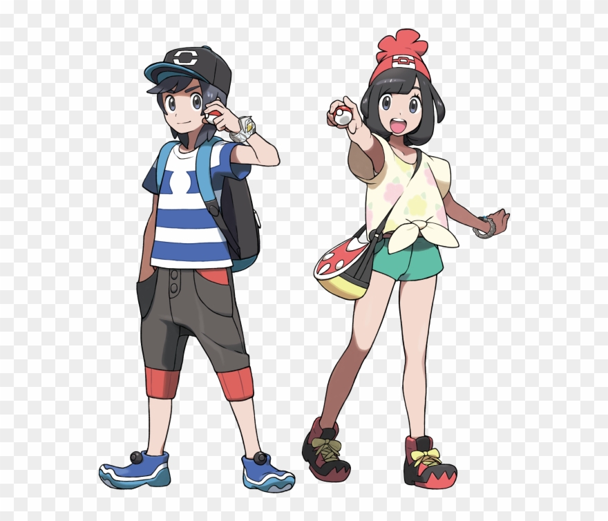 Family Clipart Roller Skating - Pokemon Sun And Moon Moon - Png Download