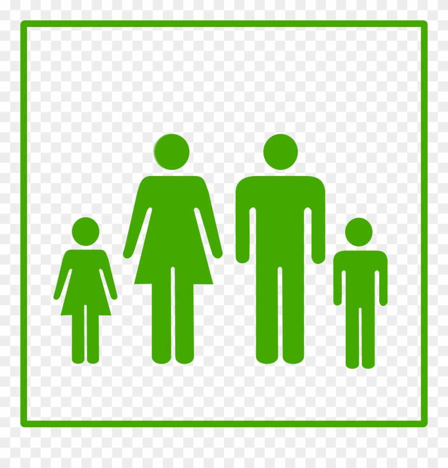 People Clipart Green - Green Family Icon - Png Download