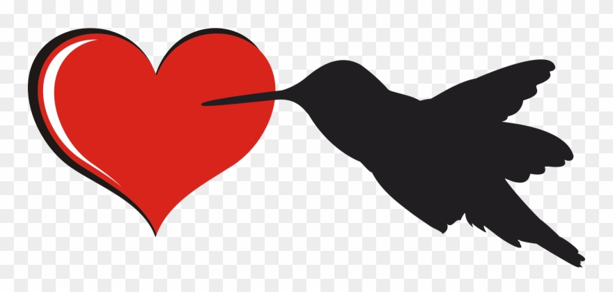 Hummingbird Silhouette Parrot Computer Icons - Hummingbird With Heart Baseball Cap Clipart