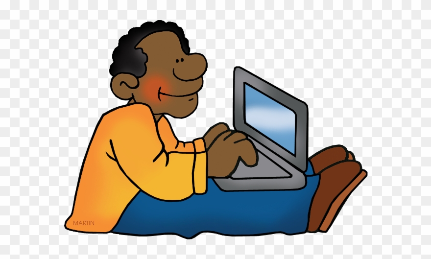 Lap Top - Student On Laptop Clipart Png Transparent Png
