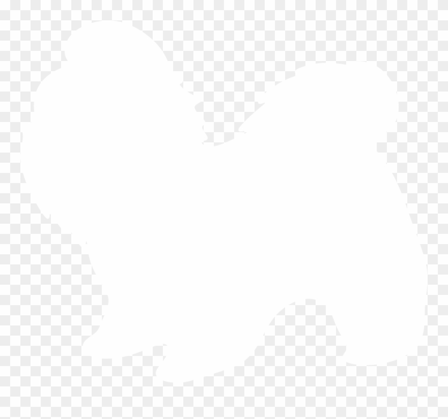 Shih Tzu Silhouette By Paperlightbox - White Shih Tzu Silhouette Clipart