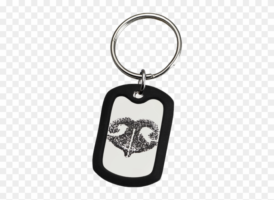 Pet Print Key Ring - Dog Tag With Dog Nose Print Clipart