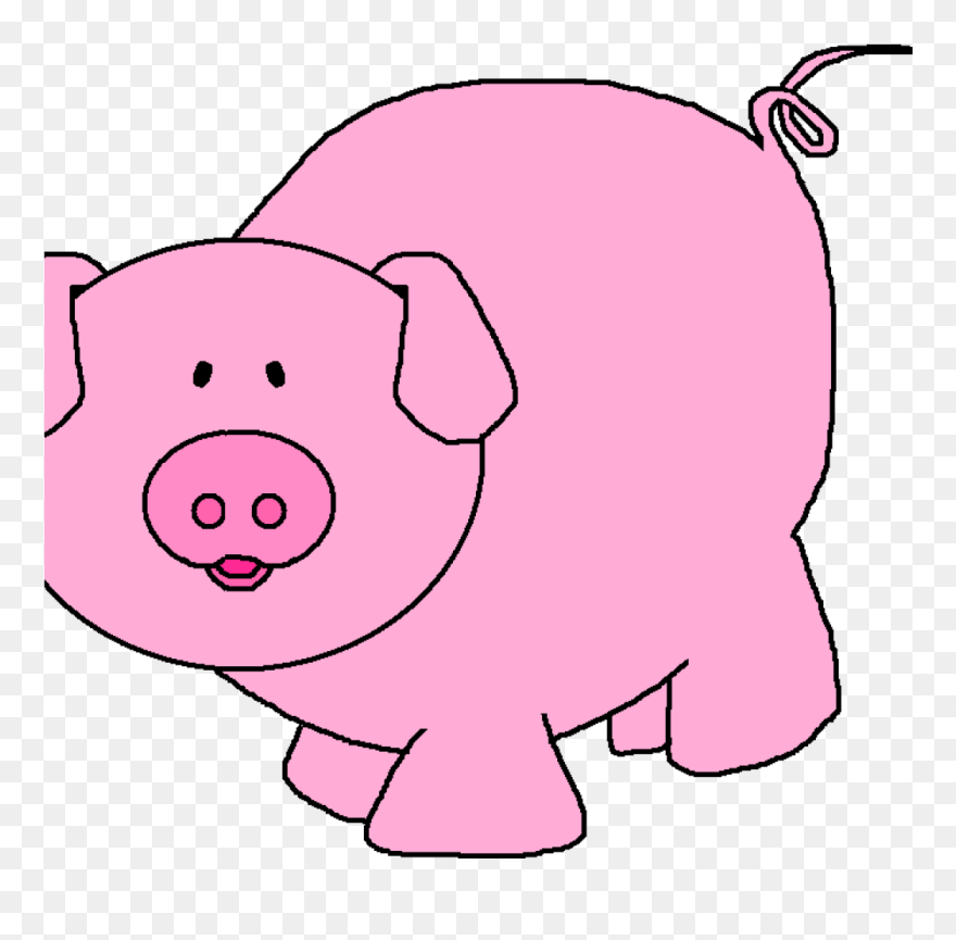 Pink Pig Clipart Pink Pig Clipart Pigs Cartoon Pig - Imagenes De Cerditos Animados - Png Download