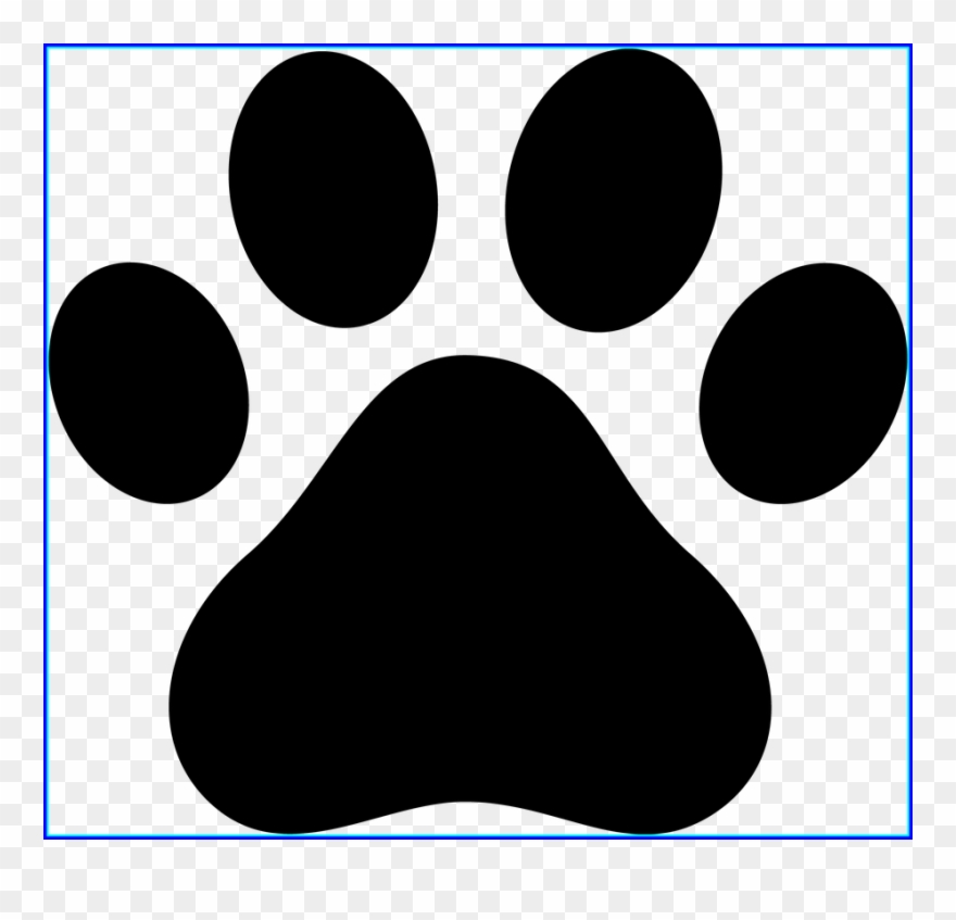 Clip Art Library Stock Awesome Paw Clip Art Black Print - Dog Paw - Png Download