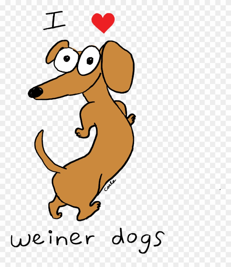 I Heart Dachshund Weiner Dogs - Dachshund Clipart