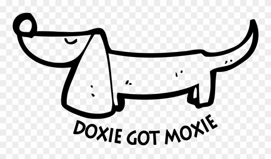 Doxie Got Moxie - Dachshund Cartoon Clipart