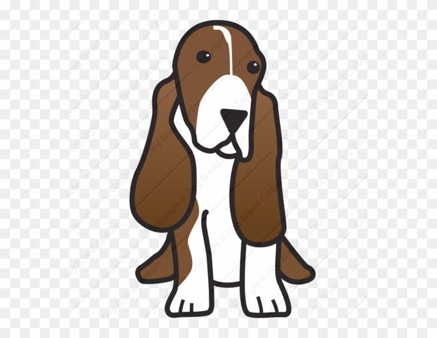 Cartoon Basset Hound Clipart Basset Hound Beagle Puppy - Basset Hound Cartoon - Png Download