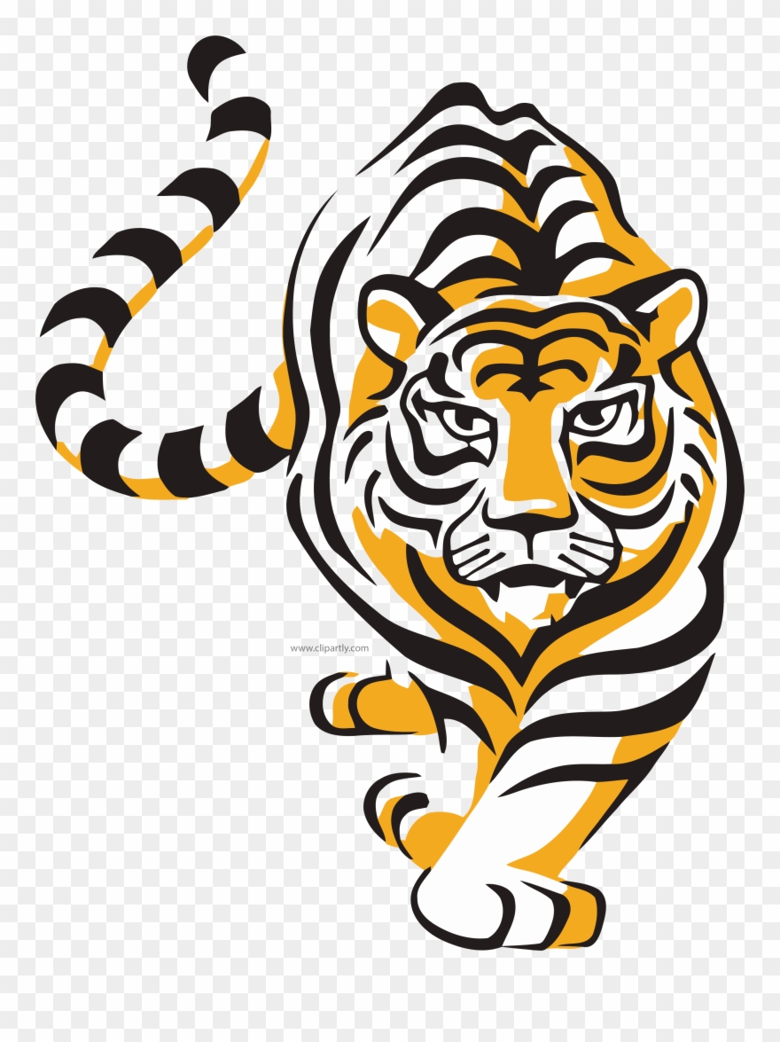 Clipart Tiger Walking - Sticker Of Tiger - Png Download