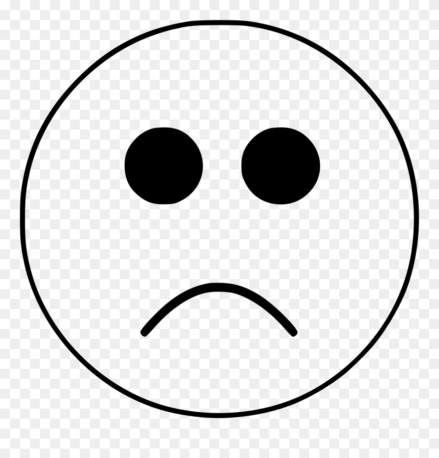 All Photo Png Clipart - Sad Face Black And White Clip Art Transparent Png