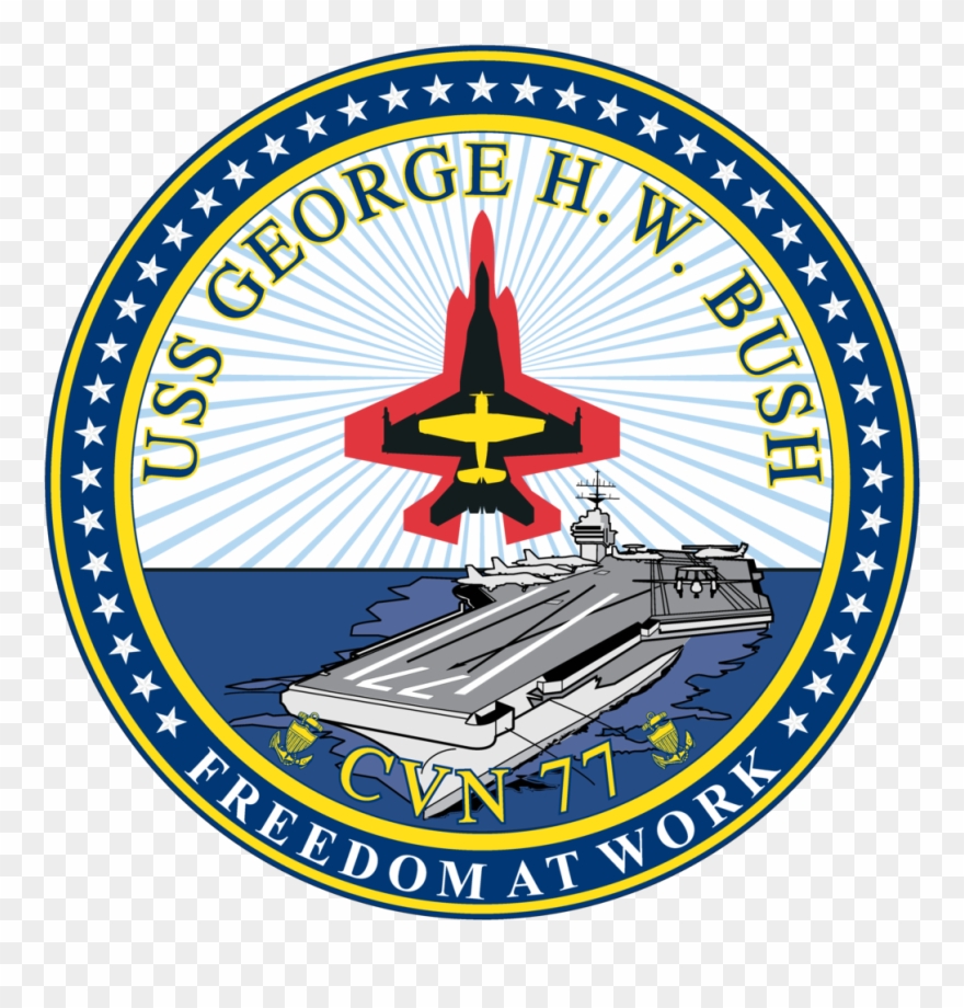 Surprise Clipart Shock - Uss George Hw Bush Cvn 77 Logo - Png Download