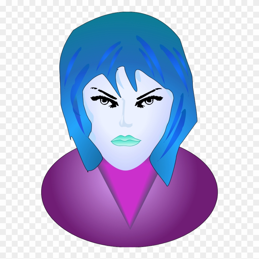 Woman Angry Face - Smiley Femme Fatale Face 1 25 Magnet Emoticon Clipart