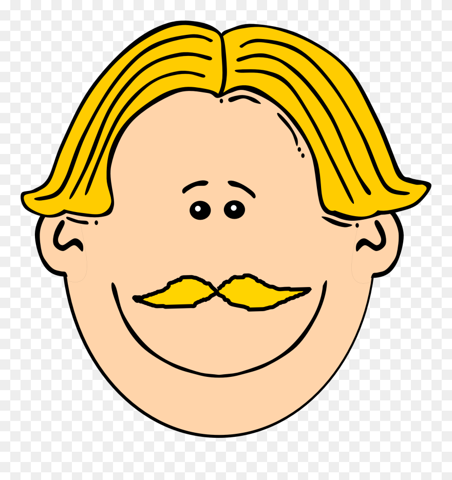 How To Set Use Smiling Man With Blond Hair And Mustache Clipart