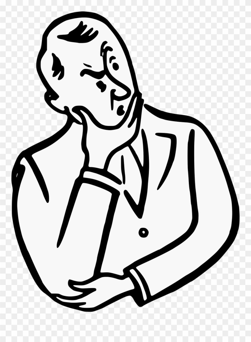 Critical Thinking Cliparts - Man Thinking - Png Download