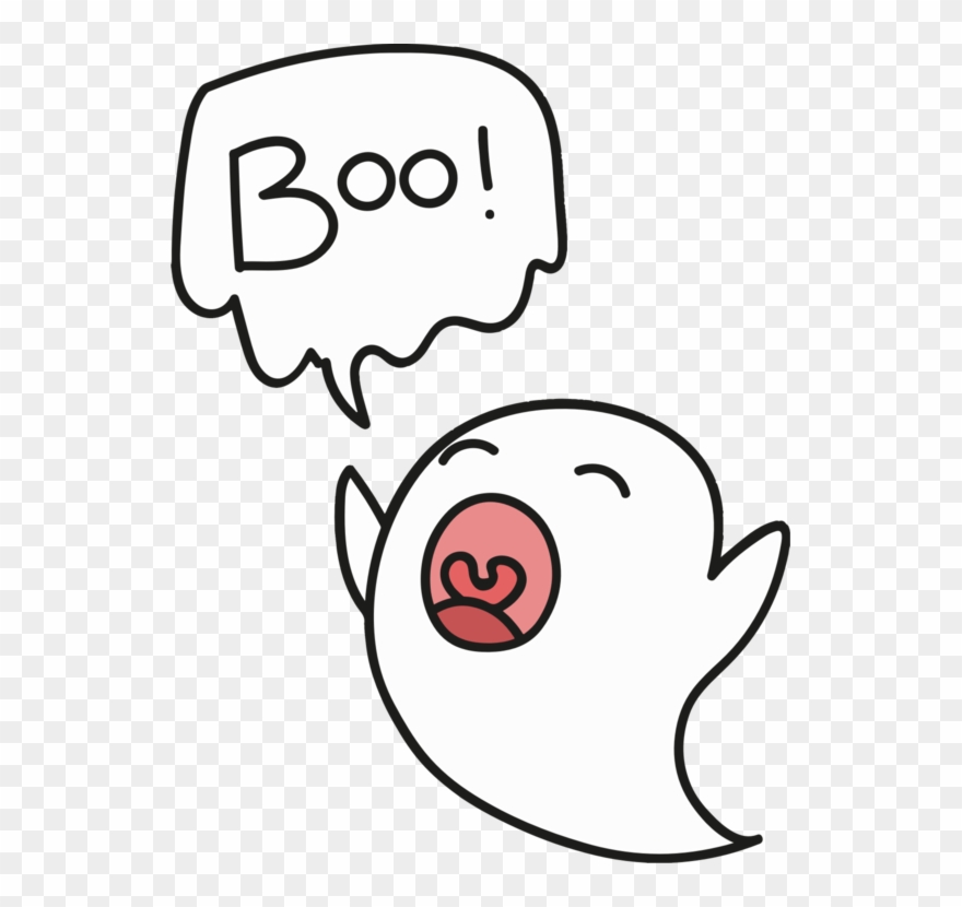 Drawing Fear Of Ghosts Boos Smiley - Boo Ghost Clipart - Png Download