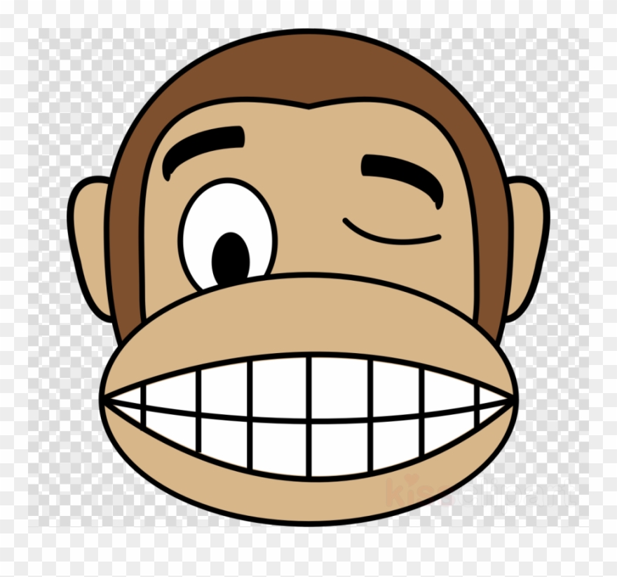 Cartoon Monkey Face Clipart Monkey Chimpanzee Clip - Monkey Emoji - Png Download