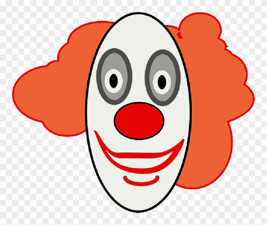 Outline, Drawing, Happy, Clown, Faces, Face, Cartoon - Clown Face Clipart - Png Download