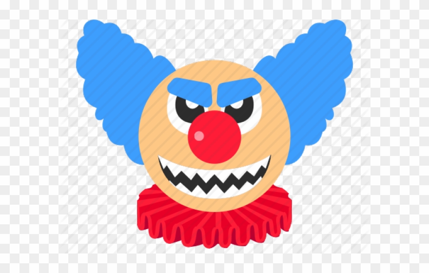 Red Hair Clipart Clown Hair - Scary Clown Cartoon Vector Graphic - Png Download