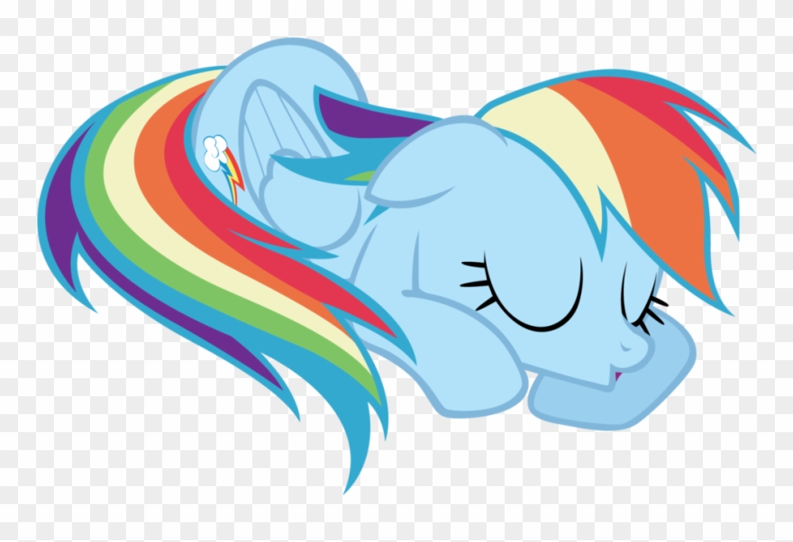 Como Dormir Mejor Y Levantarte A Tiempo - Rainbow Dash Sleeping Transparent Clipart