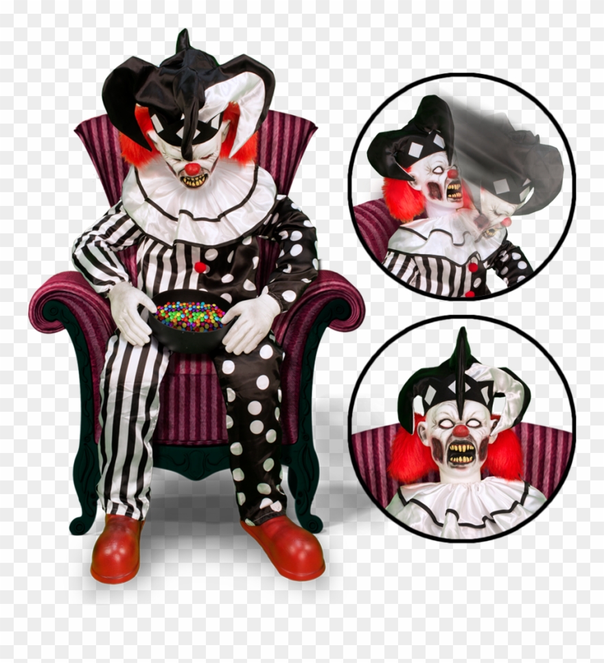 Sitting Scare Clown - Spirit Clown Animatronics 2018 Clipart