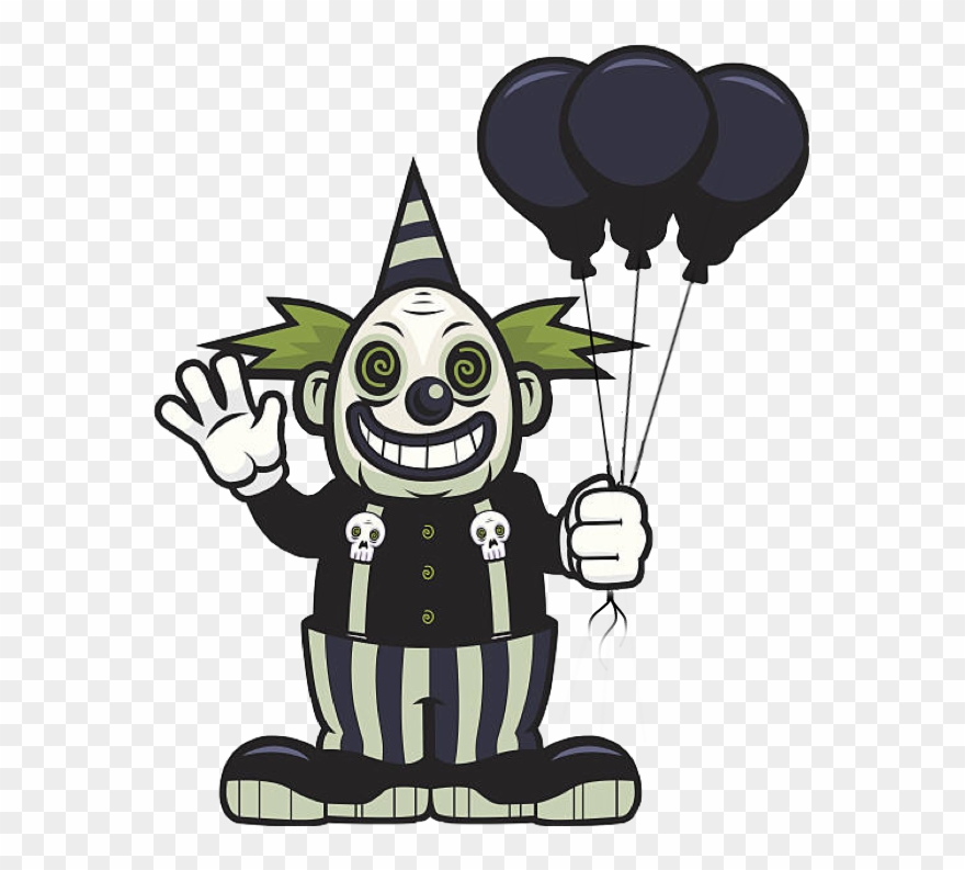 Ftescaryclowns Scaryclown Clown Scary Balloon Death - Clown Cartoon Evil Clipart