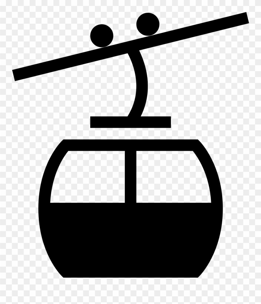 Cable Car Filled Icon - Cable Car Icon Clipart