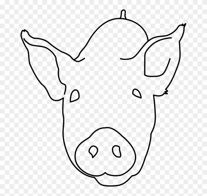 Pig Computer Icons Head Snout Drawing - Outline Of Pig Head Clipart