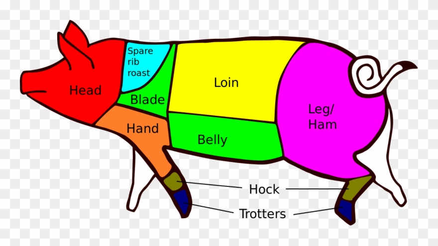 320 × 166 Pixels - Primal Cuts Of Pork Clipart