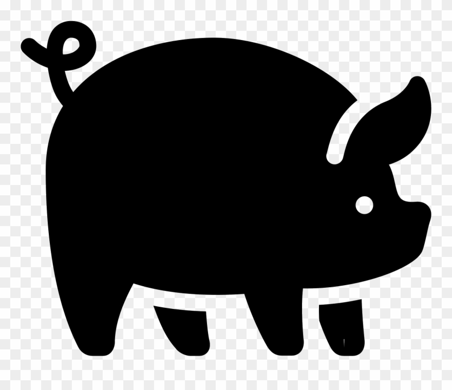 Pig Filled Icon - Pink Floyd Pig Black And White Clipart
