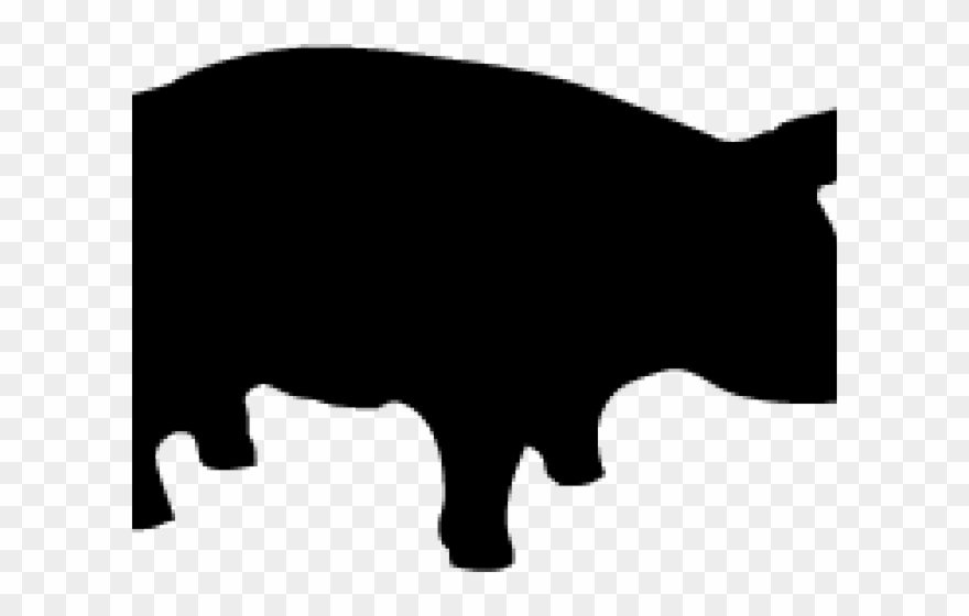 Pig Clipart Silhouette - Stock Illustration - Png Download