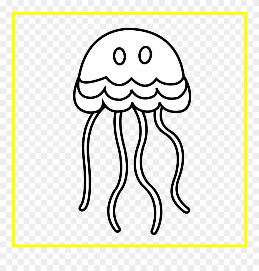 Banner Stock Stunning Jellyfish Of Inspiration - Jellyfish Black And White Clipart - Png Download