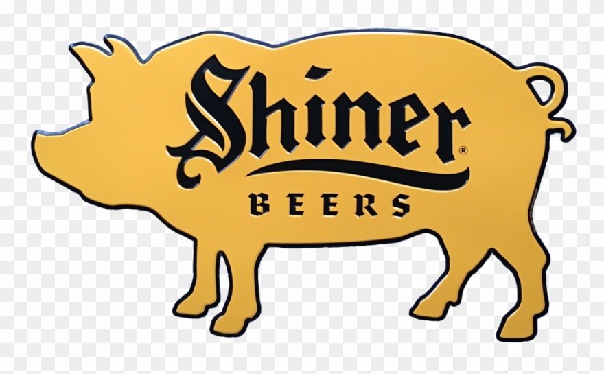 Shiner Beers Pork Bbq Die Cut Sign Shiner Store - Shiner Pig Sign Clipart