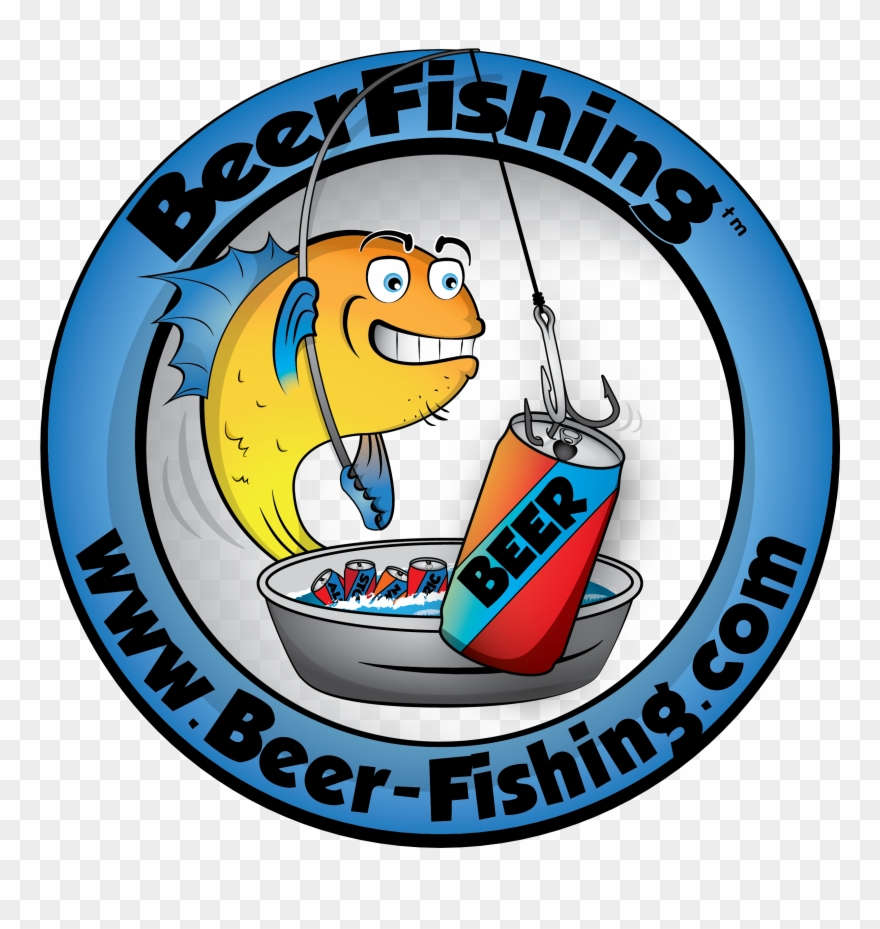 Cartoon Fishing & Beer Clipart