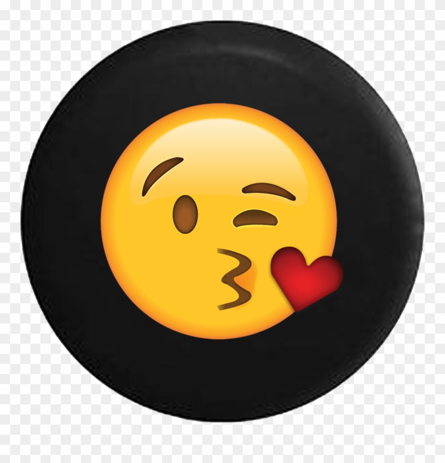 Blowing Kiss Heart Emoji Face - Kiss Emoji Flower Crown T-shirt T-shirt Clipart