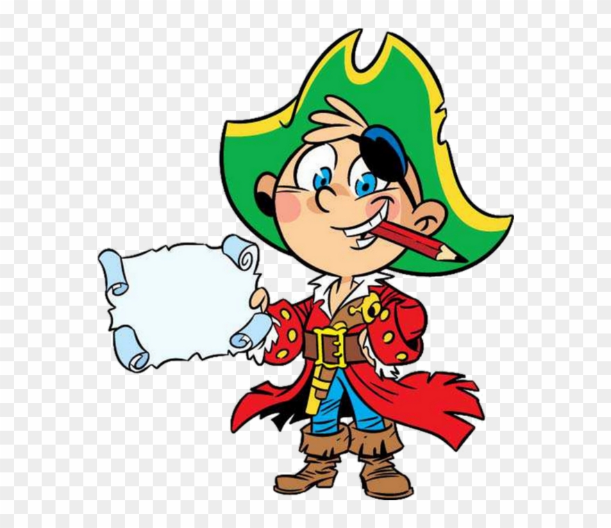 Tubes Etiquette Pancarte Parchemin - Pirate Is Writing Cartoon Clipart