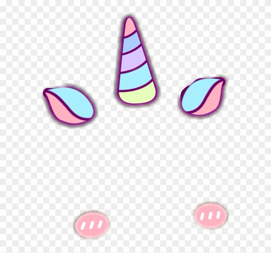 Snapchat Filter Unicorn Cute Yasfreetoedit - Filtros De Snapchat Png Lentes Clipart