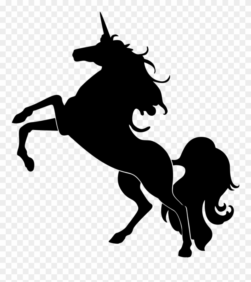 Clipart Unicorn Silhouette - Unicorn Clipart Silhouette - Png Download