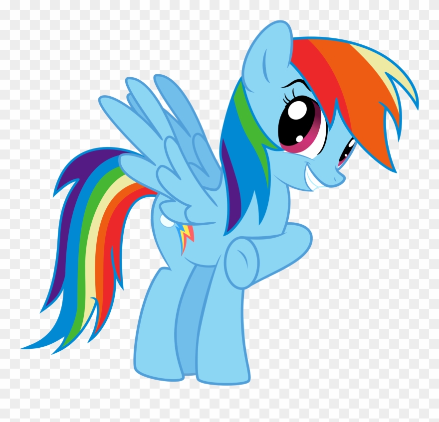 Rainbow Dash Cocky - Unicorn Rainbowdash Clipart