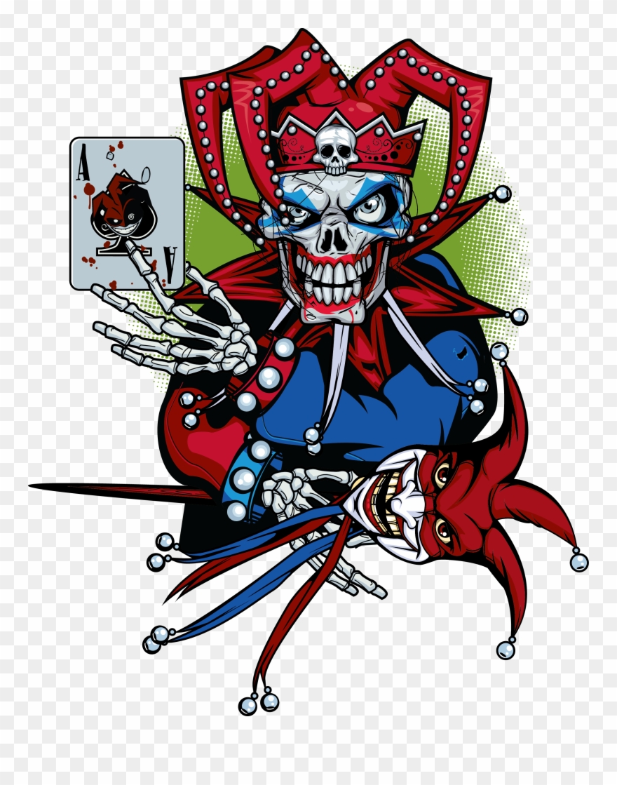 Graphic Free Library Cholo Drawing Joker - Evil Jester Clown Clipart