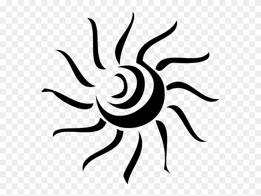 Sun Banner Download Huge Freebie For - Black And White Sun Rays Clipart - Png Download