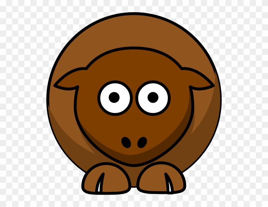Chocolate Browns Clip Art At Clker - Clip Art Goat Head - Png Download