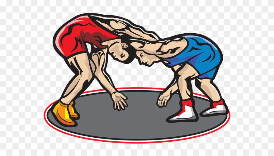 Clip Royalty Free Download Professional Wrestling Cartoon - High School Wrestling Cartoon - Png Download