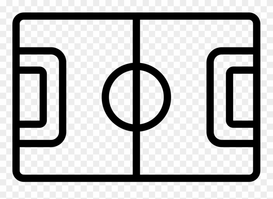 Football Field Png Image Black And White - Soccer Field Icon Png Clipart