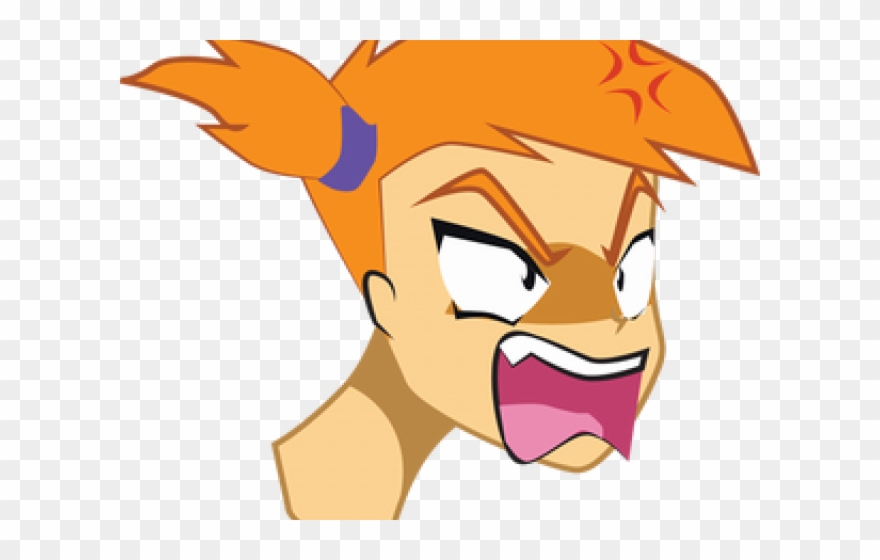 Angry Girl Transparent Clipart - Png Download