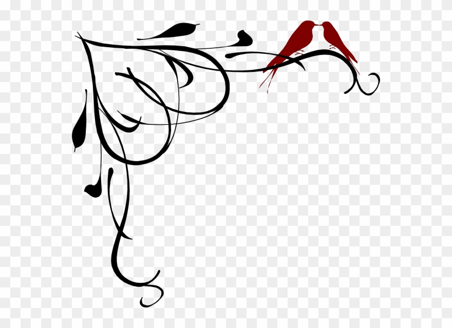 Red Love Birds Svg Clip Arts 600 X 559 Px - Png Download