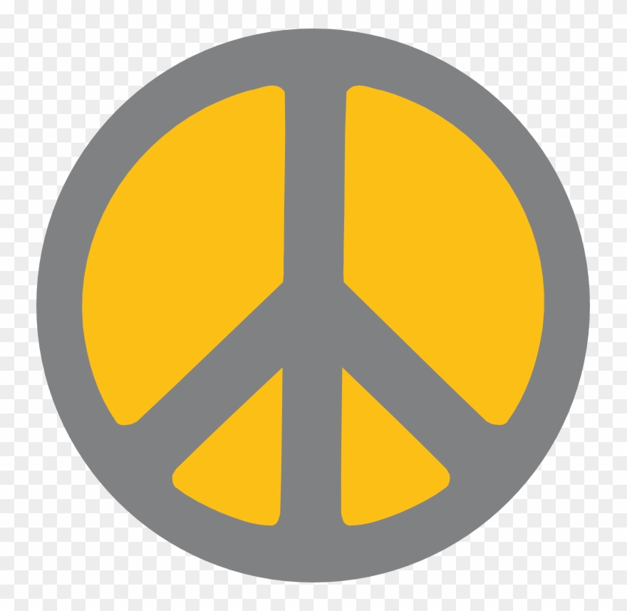 Scalable Vector Graphics Two Color Peace Sign Scallywag - Two Color Clip Art - Png Download