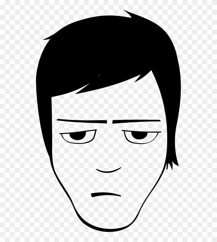 Bored - Boring Face Cartoon Clipart